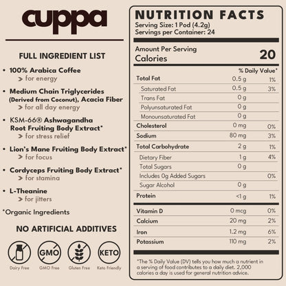 Cuppa Healthy Coffee - 60 Servings